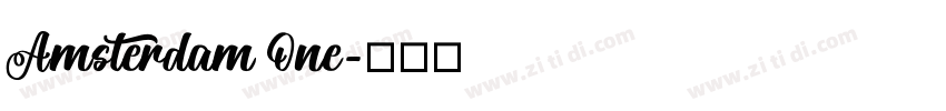 Amsterdam One字体转换